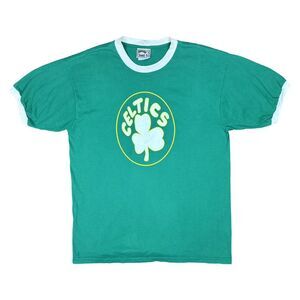 Vintage Hardwood Classics x Majestic Boston Celtics Ringer Tee - Size XL